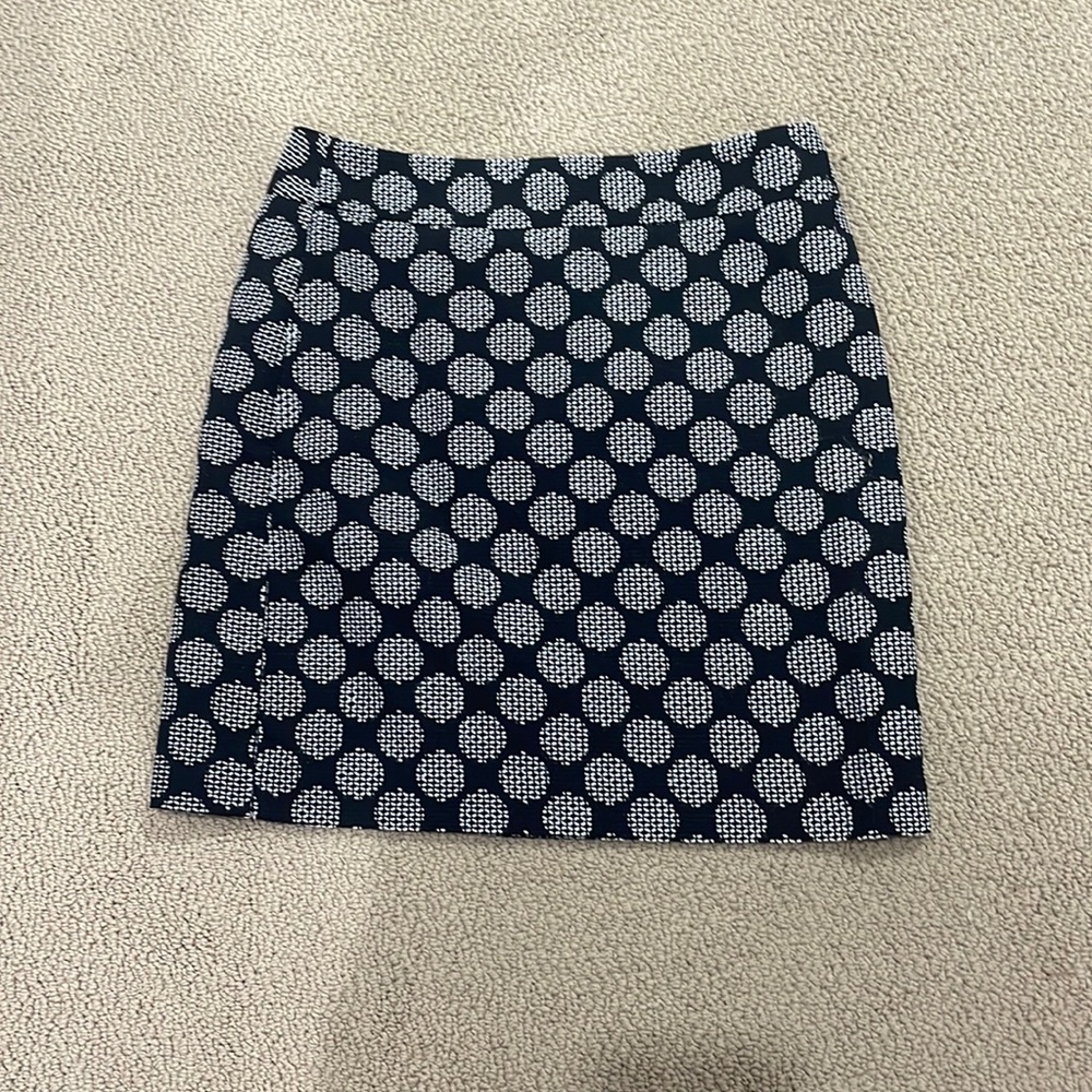 LOFT Black + White Skirt